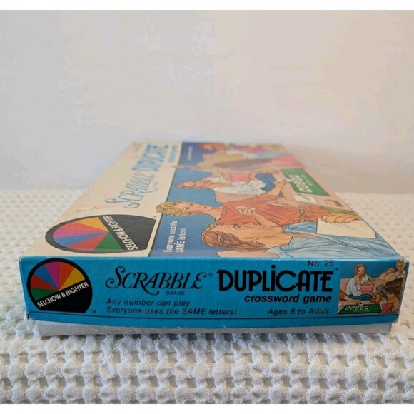 Vintage 1982 Scrabble Duplicate Crossword Game Selchow & Righter Complete - Picture 3 of 10
